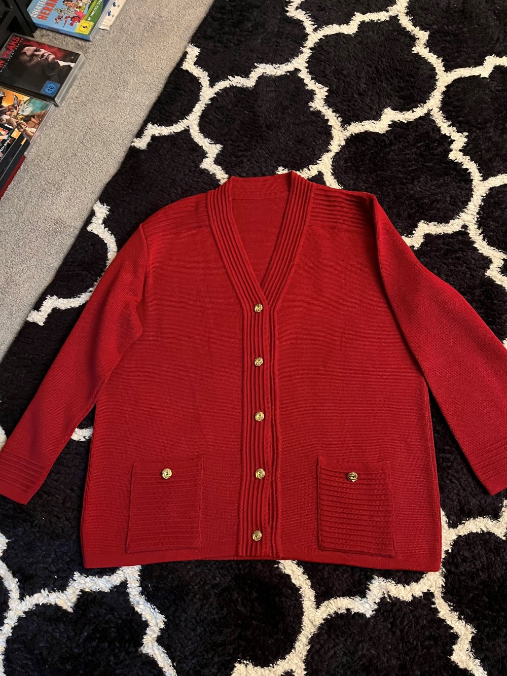 Strickjacke rot, Größe 48, neu und ungetragen