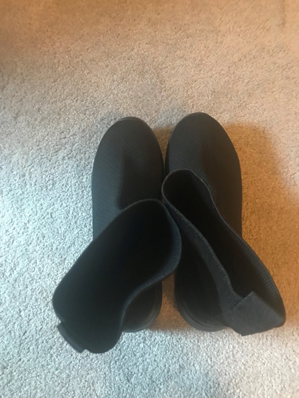 Stretchstoff Schlupfstiefeletten - schwarz – Größe 37 – Neu und ungetragen