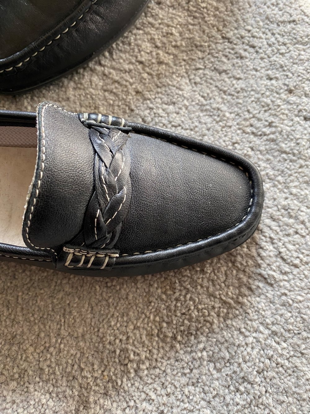 Halbschuhe/Mokassins (Hush Puppies), schwarz, Größe 37 – selten getragen