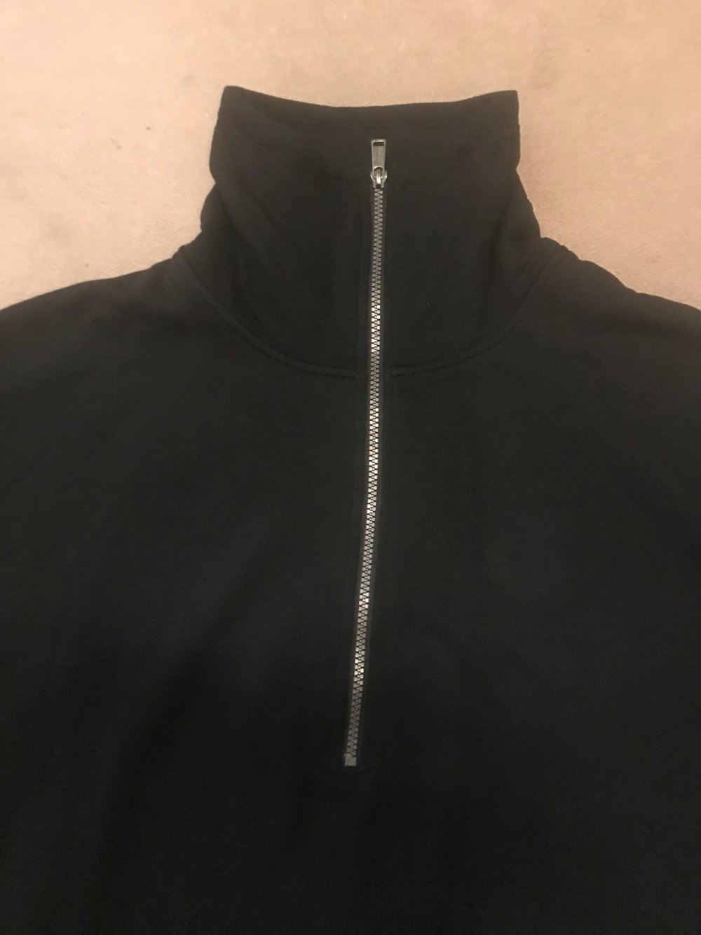 Sweater mit Hochkragen, Reißverschluß, schwarz 48/50 (bonprix collection) – neu und ungetragen