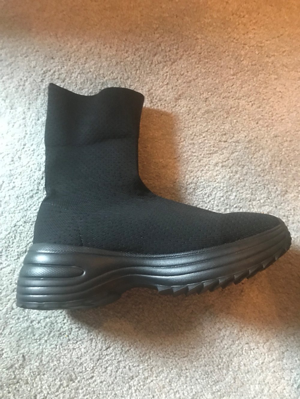 Stretchstoff Schlupfstiefeletten - schwarz – Größe 37 – Neu und ungetragen