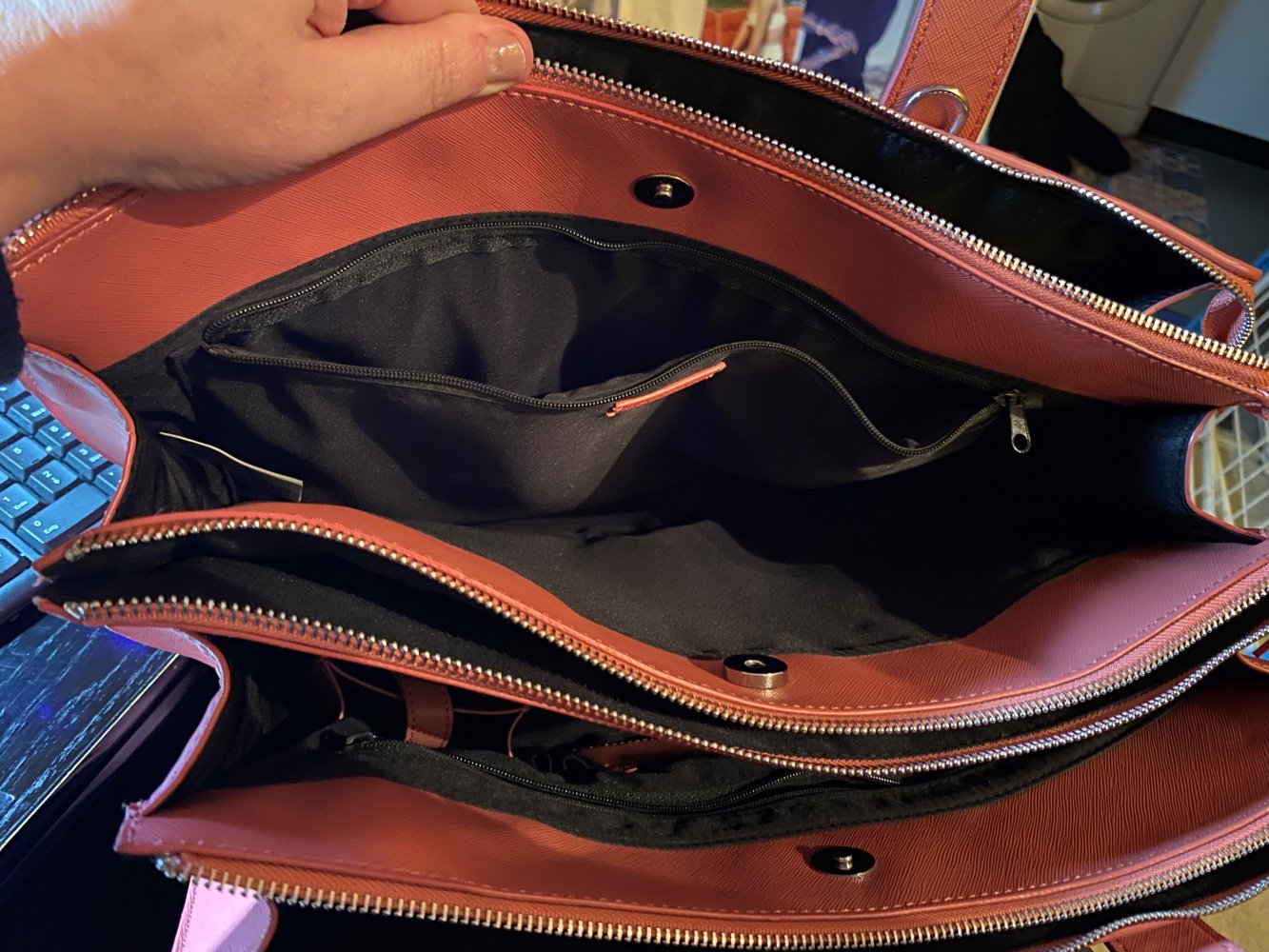 Handtasche Maxi – altrosa – unbenutzt 