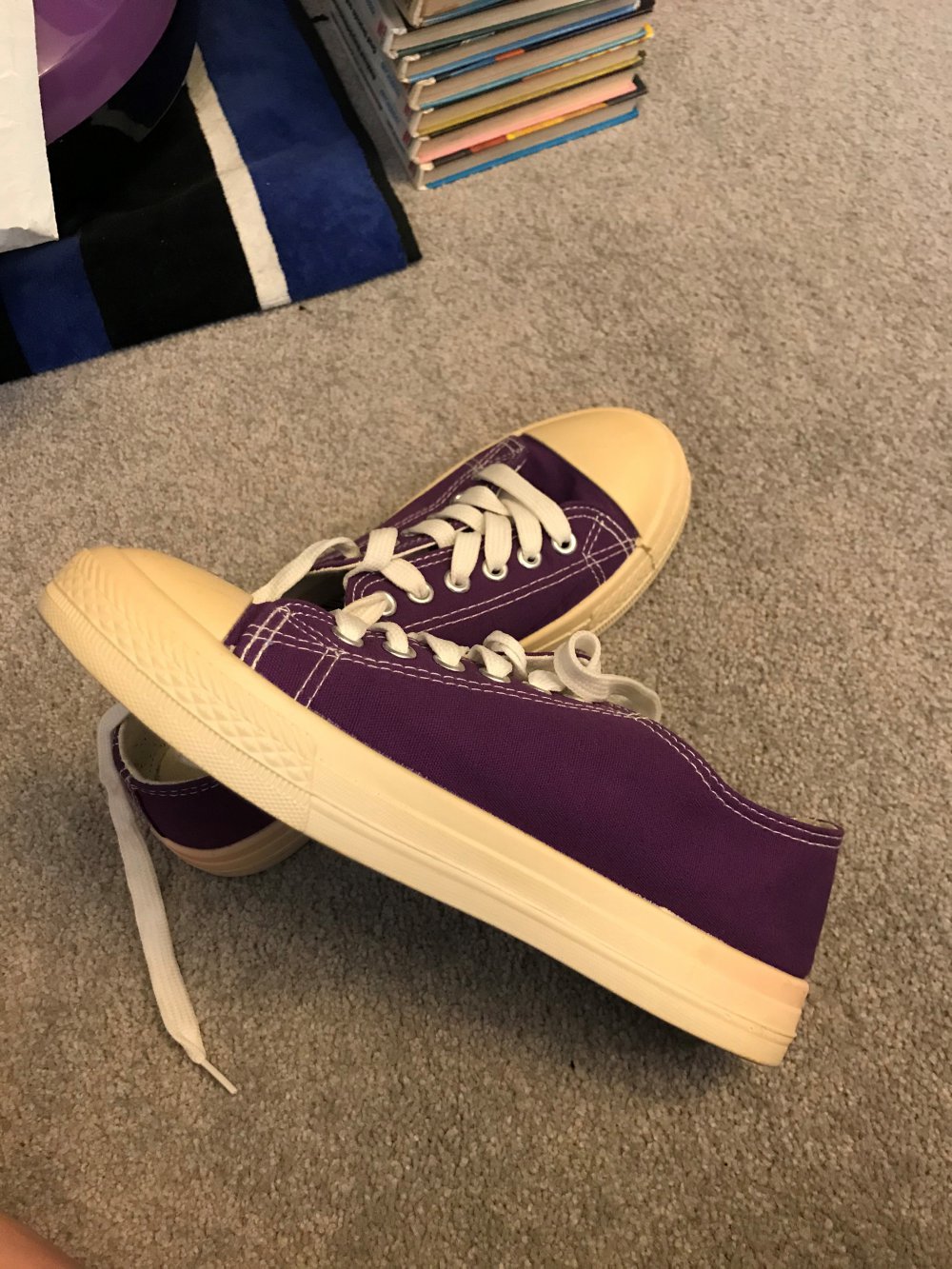Stoff Turnschuhe lila/weiß Größe 37 – 1 a Zustand - selten getragen