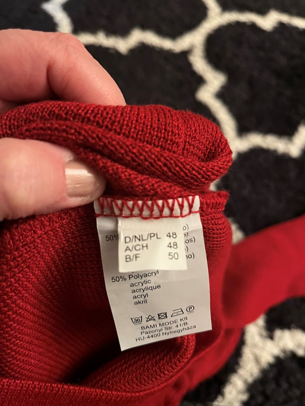 Strickjacke rot, Größe 48, neu und ungetragen