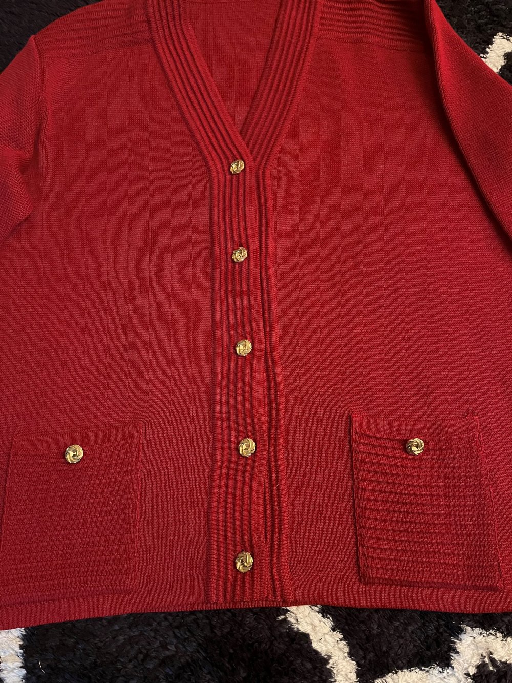 Strickjacke rot, Größe 48, neu und ungetragen