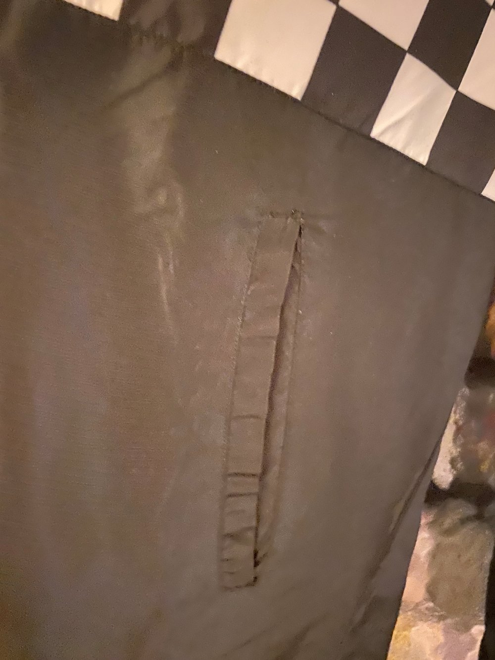 Herren Windjacke schwarz, Karomuster schwarz-weiß, Größe L – neu und ungetragen