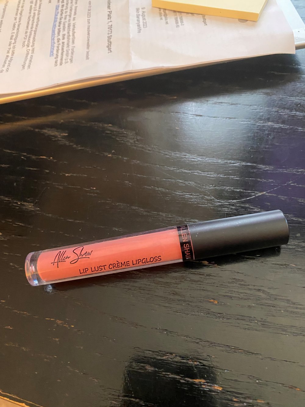 Lipgloss cremig, deckend, matt, helles kräftiges braunrot – neu und unbenutzt