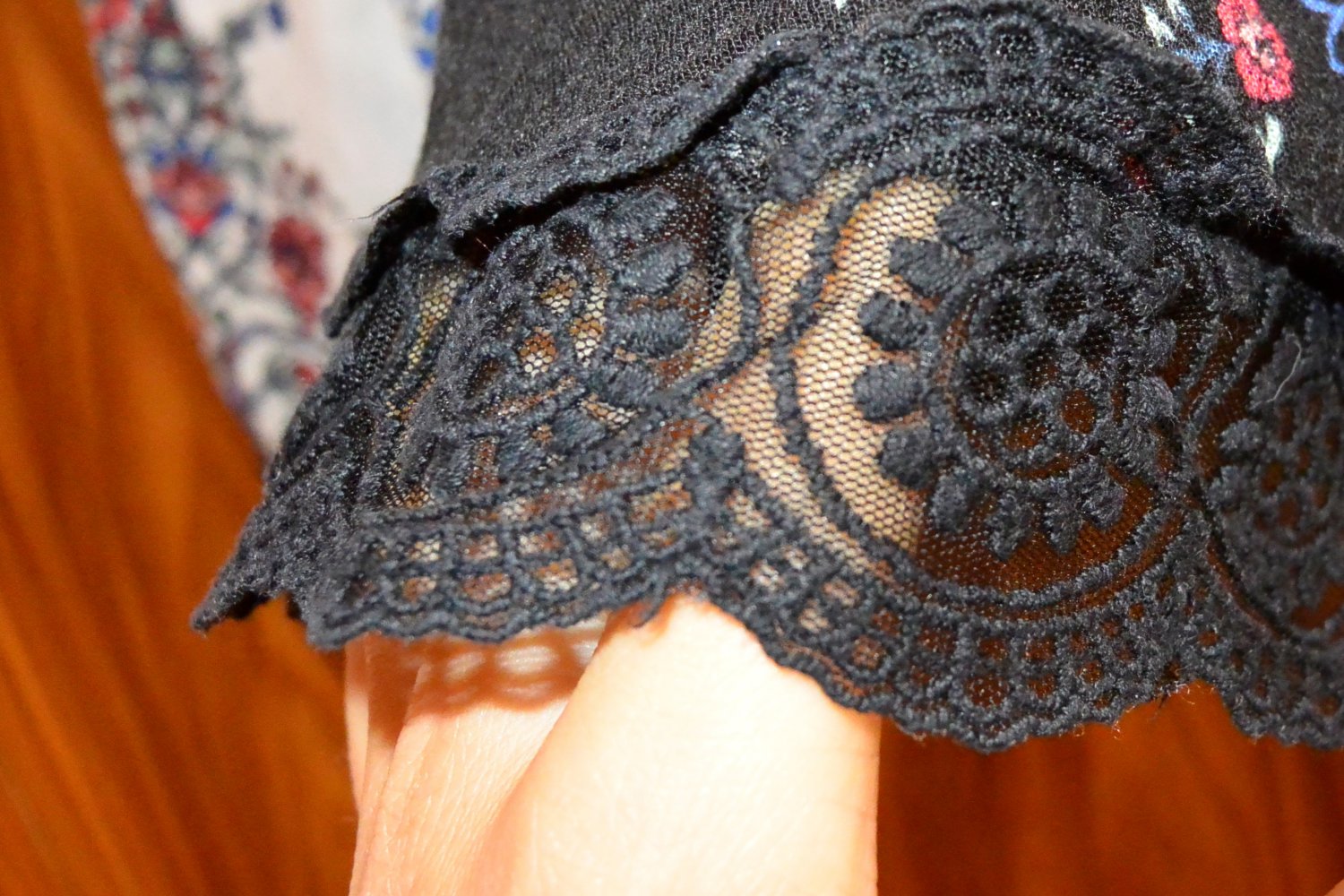 Cropbluse Hippy Boho Ethno Festival Blumen Trompetenärmel Sommer Frühling