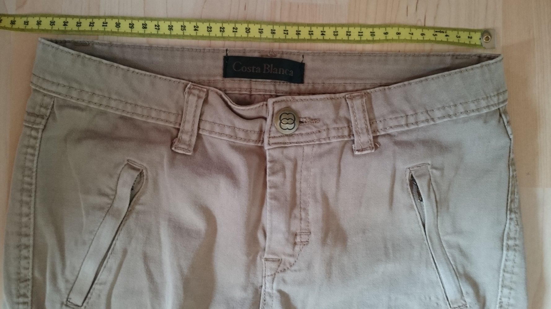 beige Stoffhose / Chino / Röhrenhose / Cargo