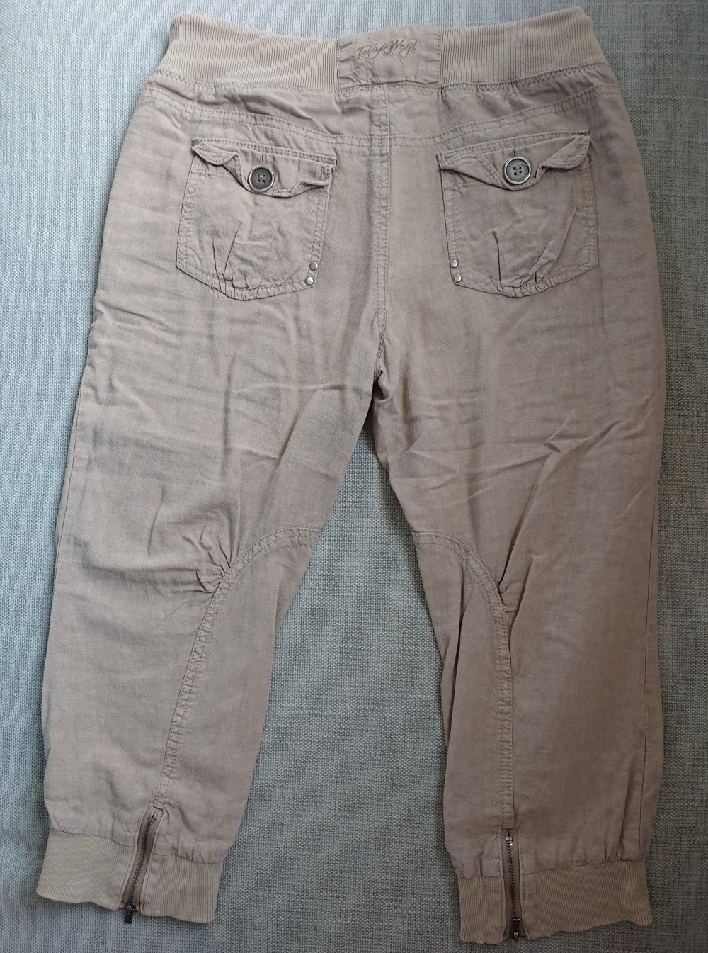 Cargo 3/4 Capri Leinen Shorts