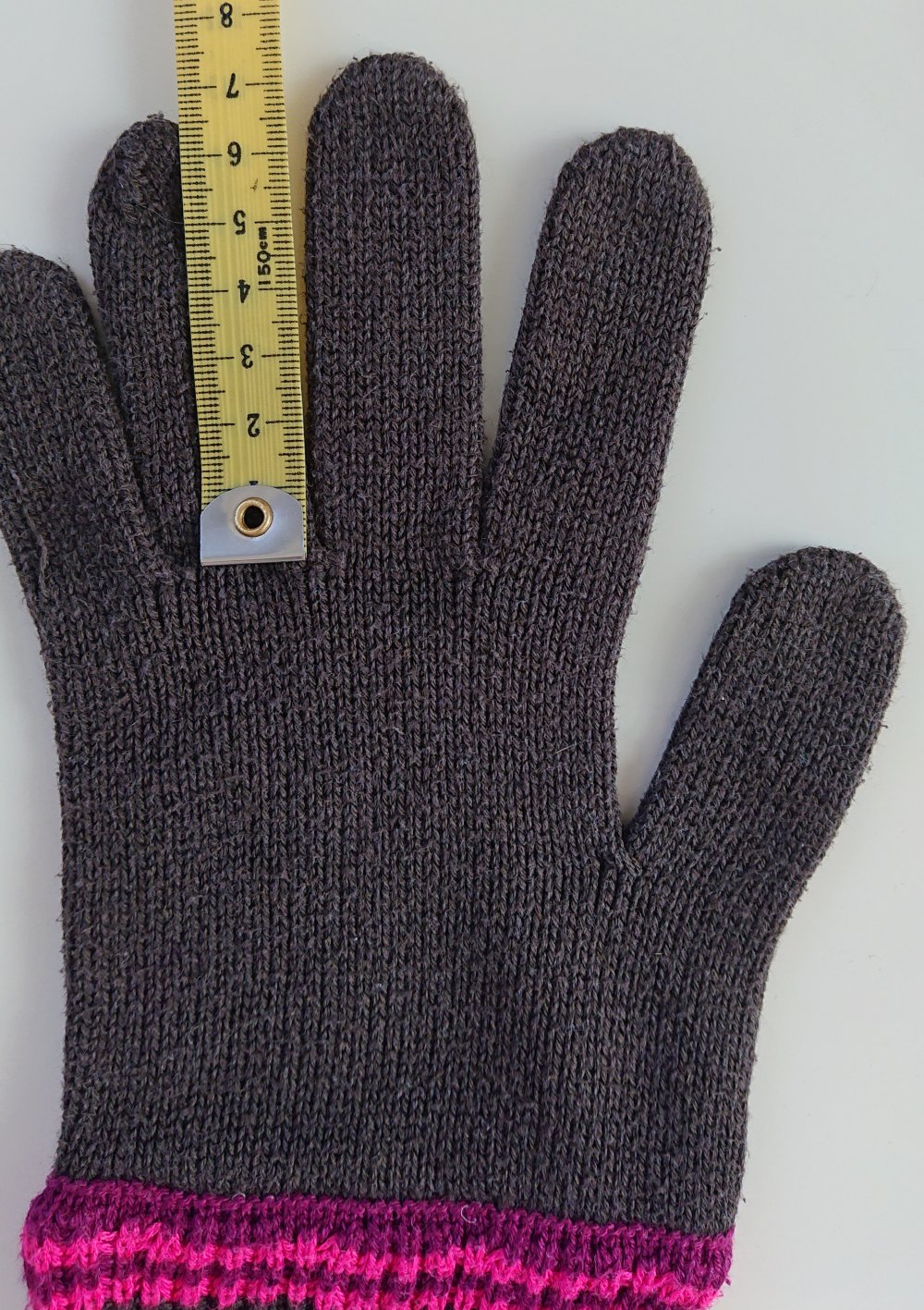 Strickhandschuhe braun mit Streifen