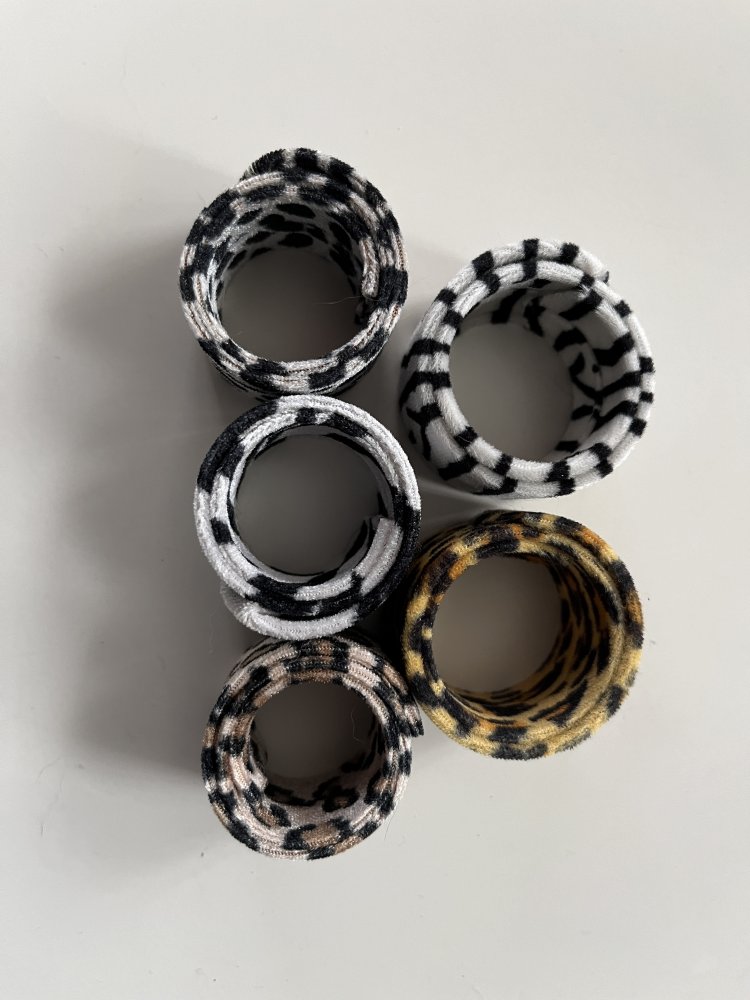 5 Snap On Armbänder mit Stoff