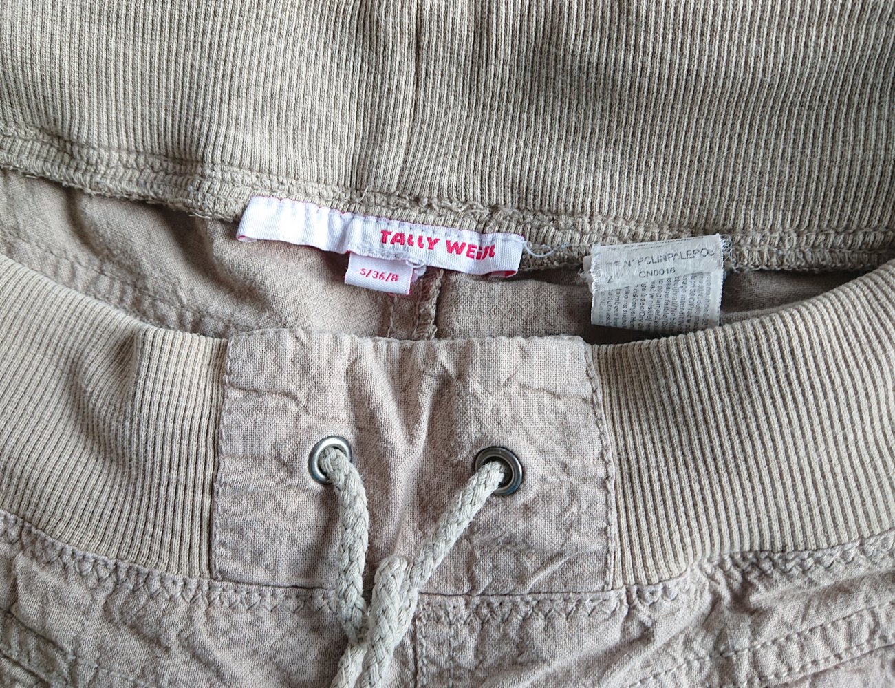 Cargo 3/4 Capri Leinen Shorts