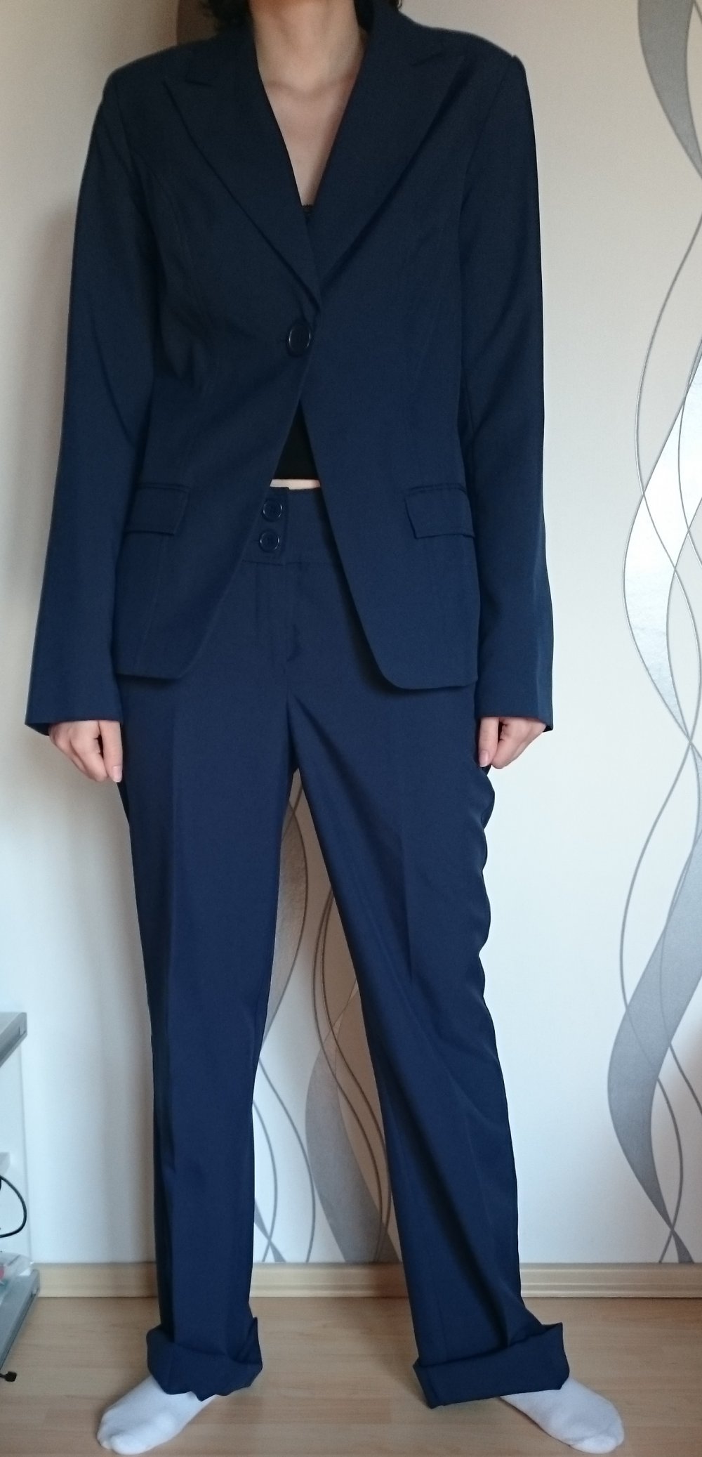 dunkelblauer Hosenanzug (Blazer & Hose)