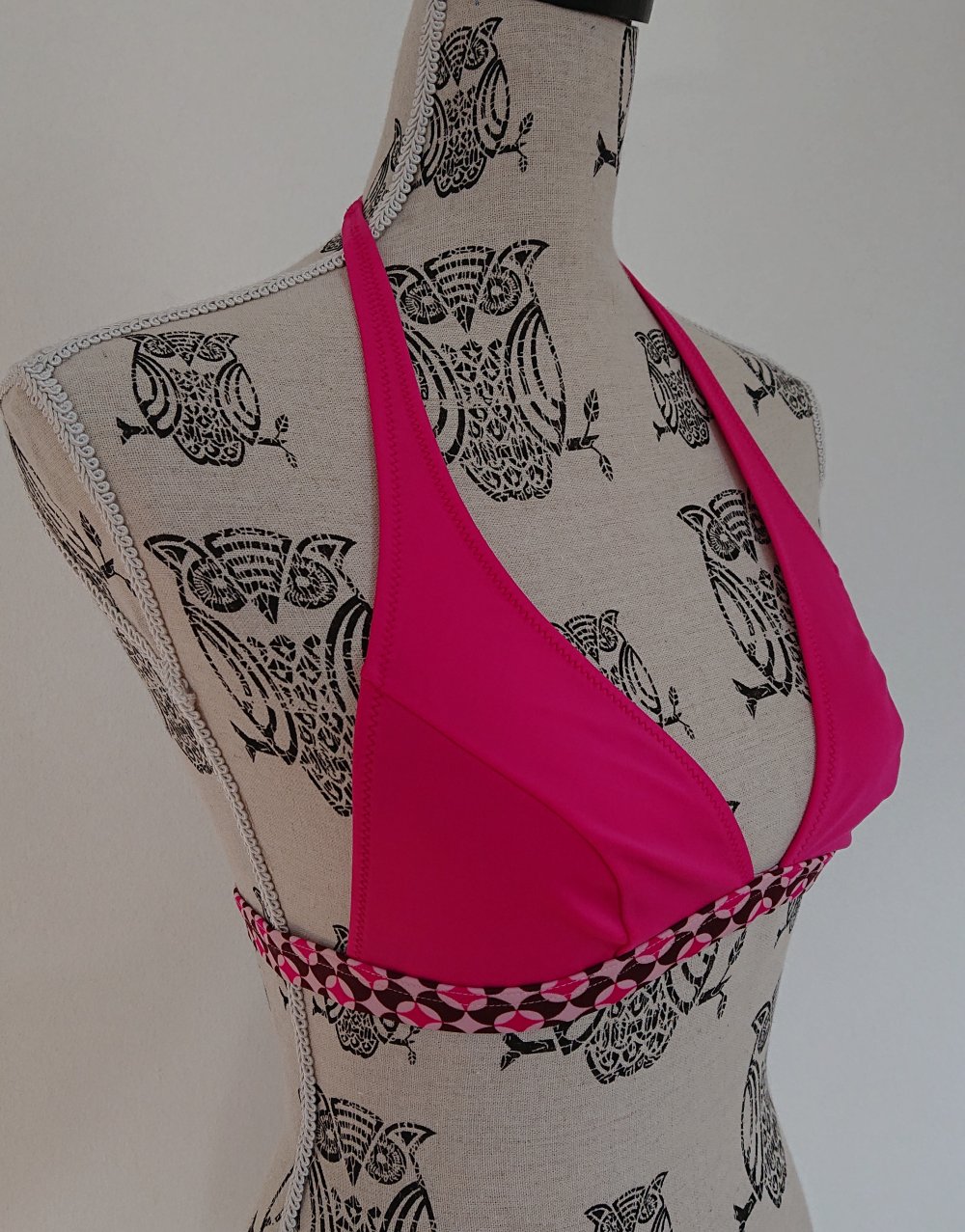 pinkes Neckholder Bikini Oberteil