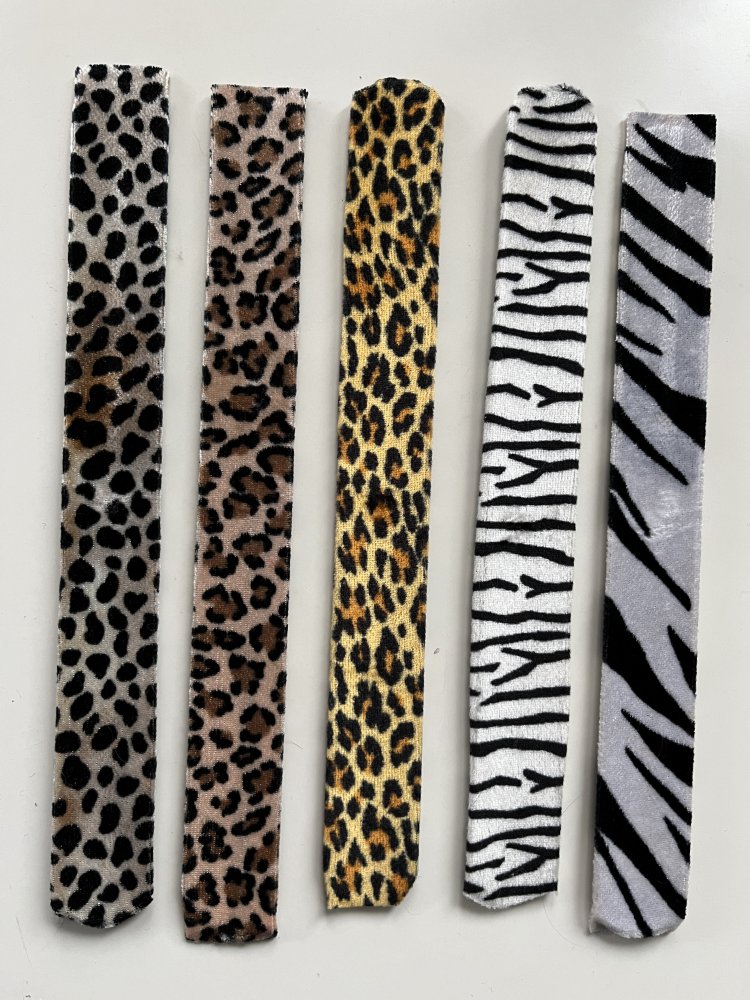 5 Snap On Armbänder mit Stoff