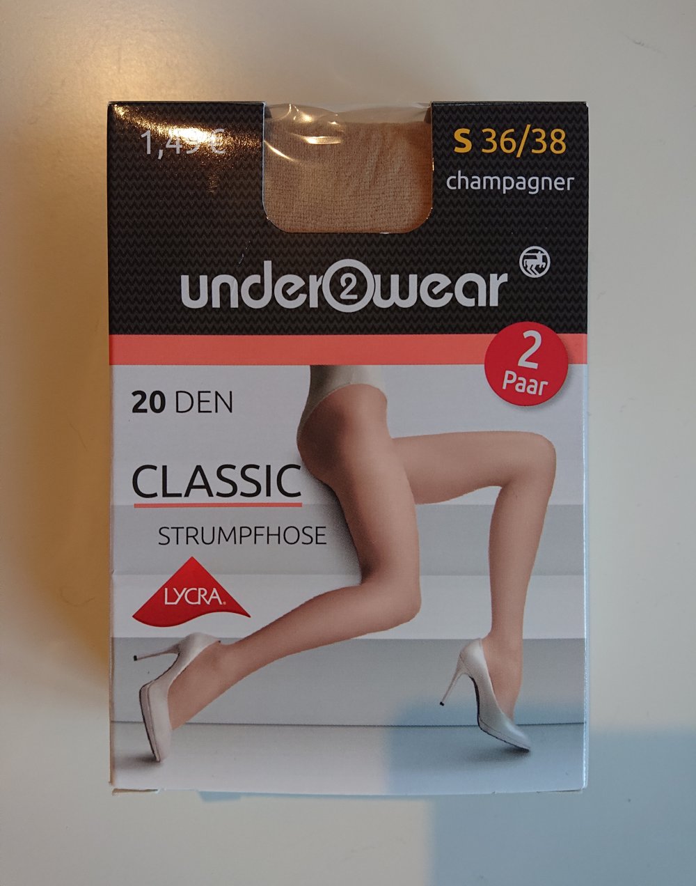 Doppelpack Strumpfhose champagner 20den 36/38