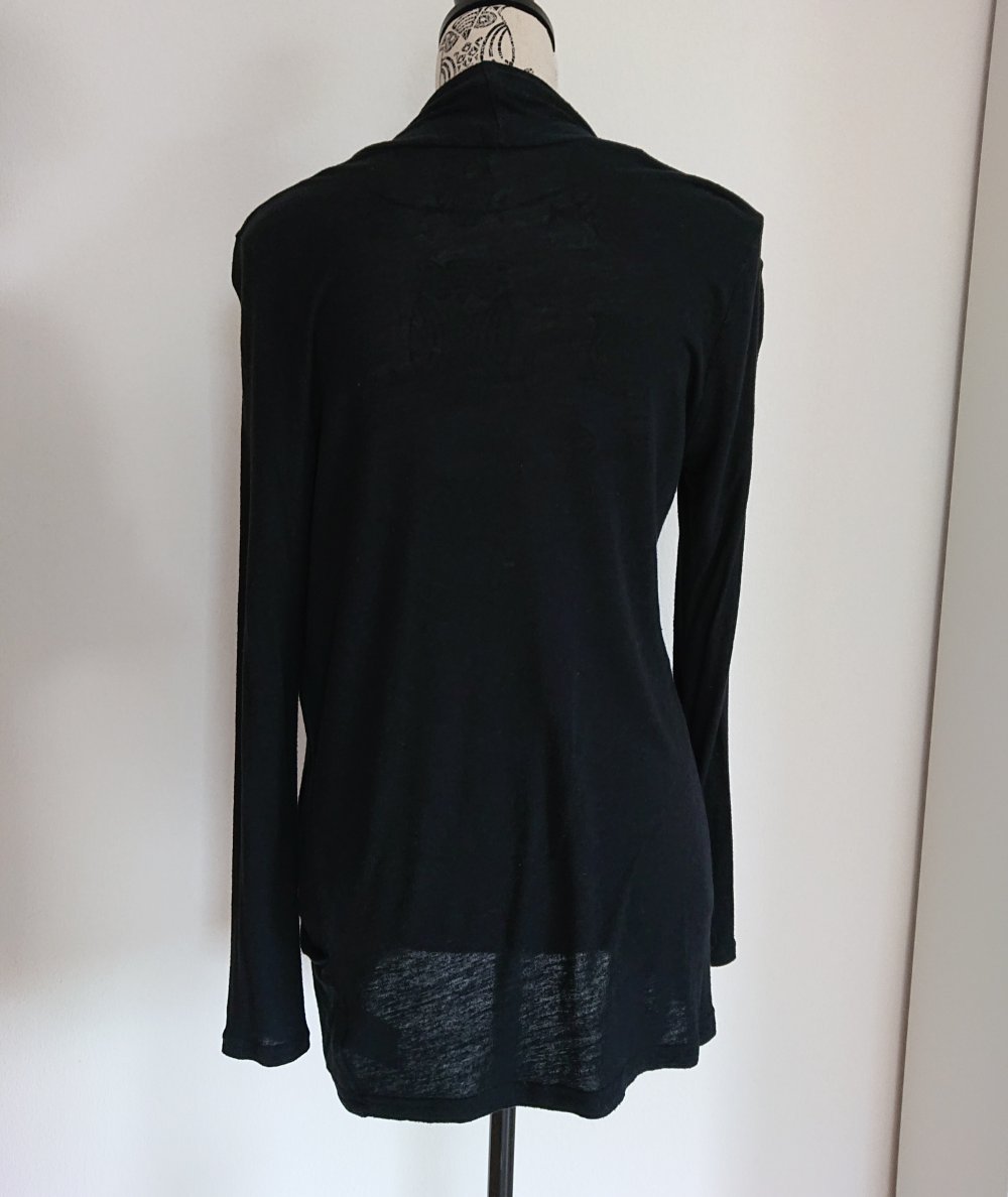 schwarzer dünner Cardigan