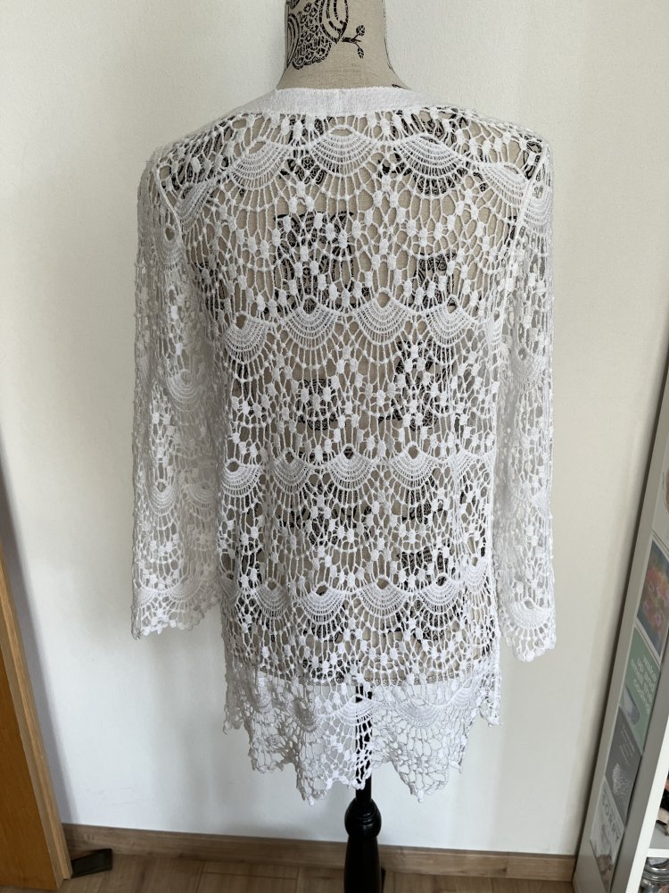 luftiges Häkel Strick Oberteil Überzug Oversize