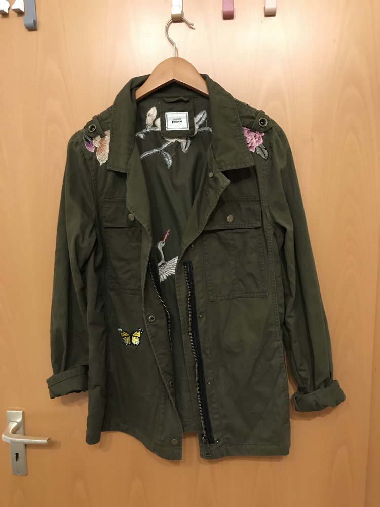 Parka mit Stickerei khaki inkl Versand 
