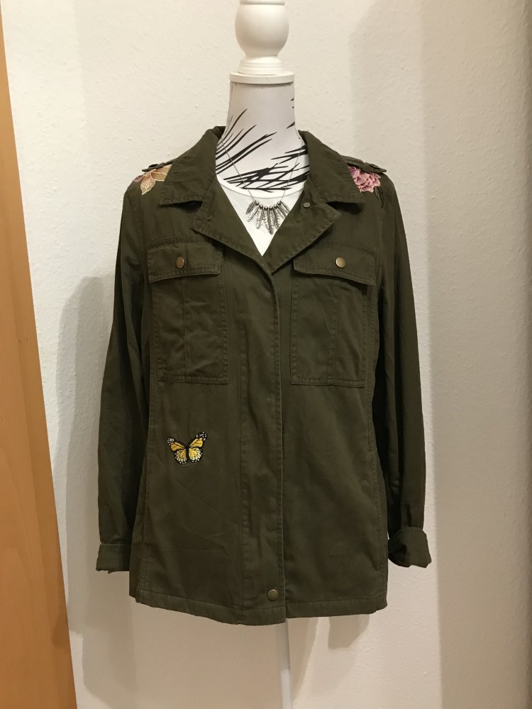 Parka mit Stickerei khaki inkl Versand 