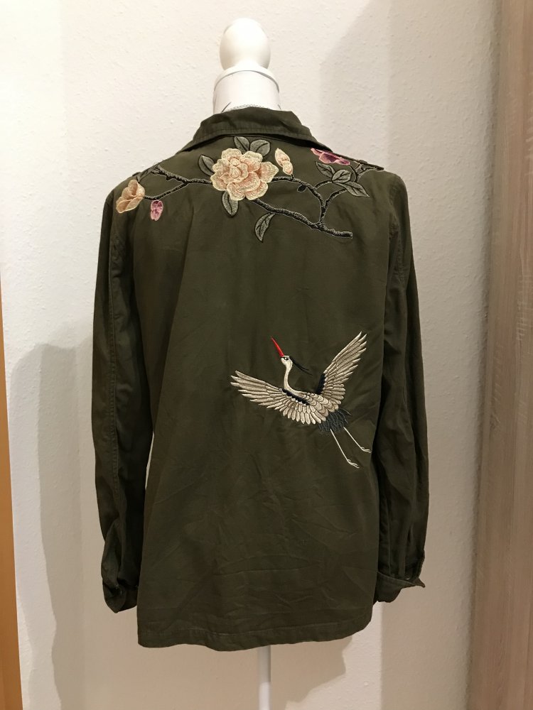 Parka mit Stickerei khaki inkl Versand 