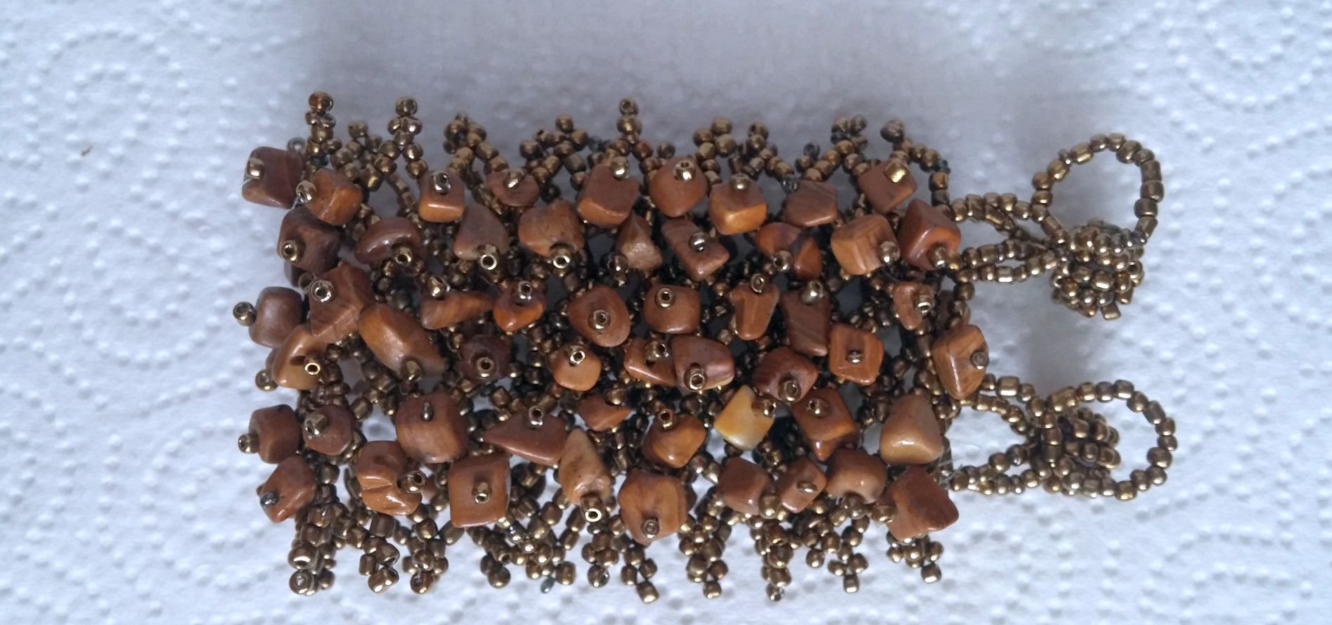 Holz-Perlendraht-Armband