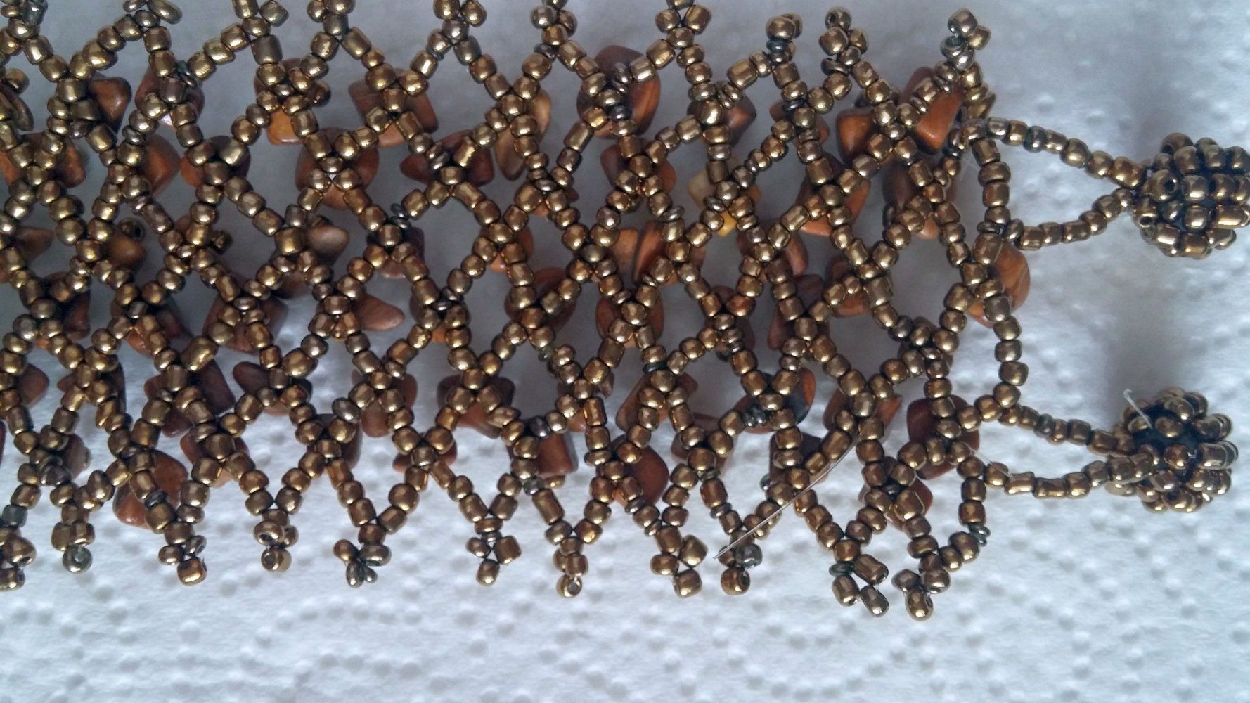 Holz-Perlendraht-Armband