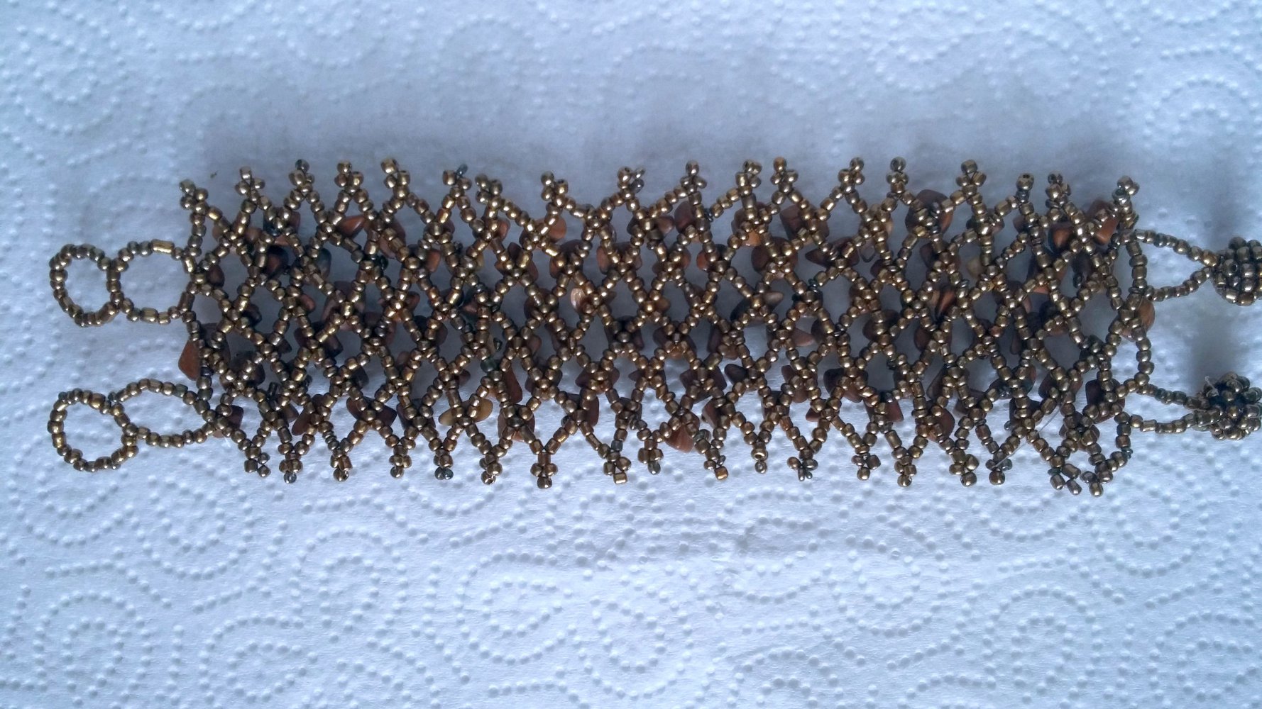 Holz-Perlendraht-Armband