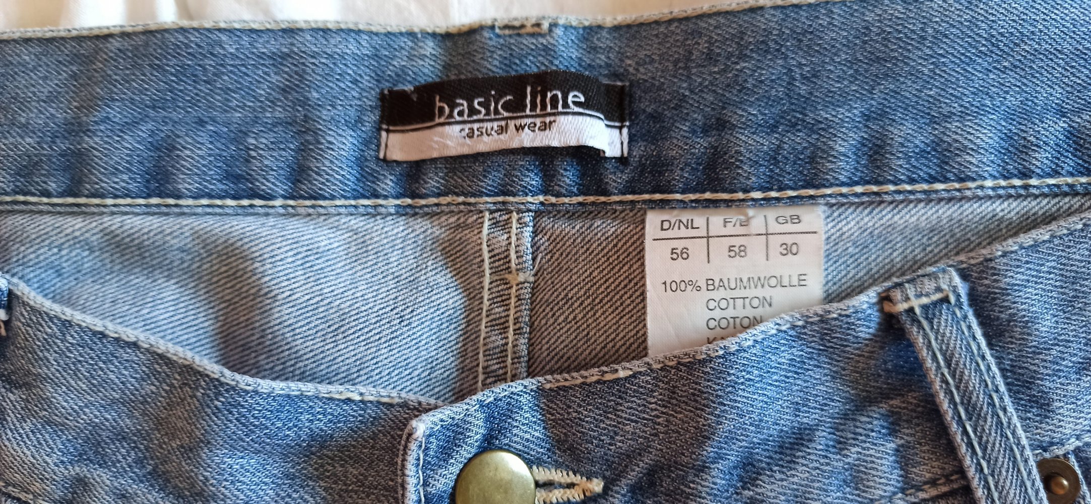 Herrenjeanshose 7/8 Länge Neu