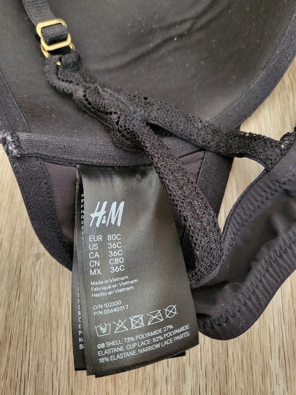 Schwarzer BH von H&M Gr. 80C