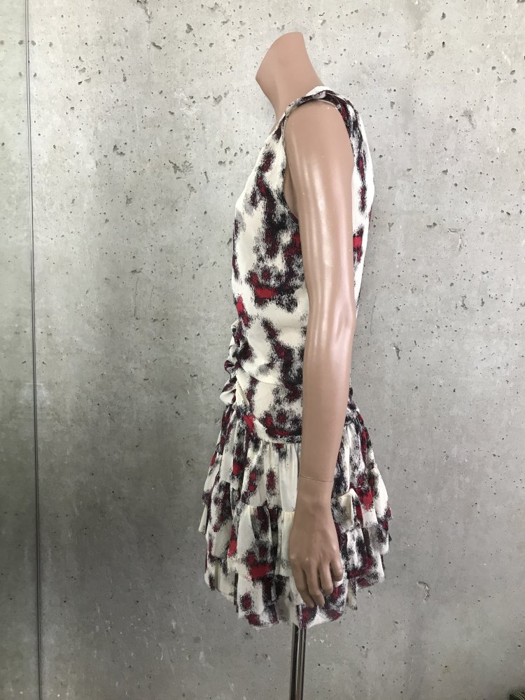 IRO Tiaz Printed Stretch-silk Mini Dress, Mini Kleid aus Seide, Celebrities Kleid 