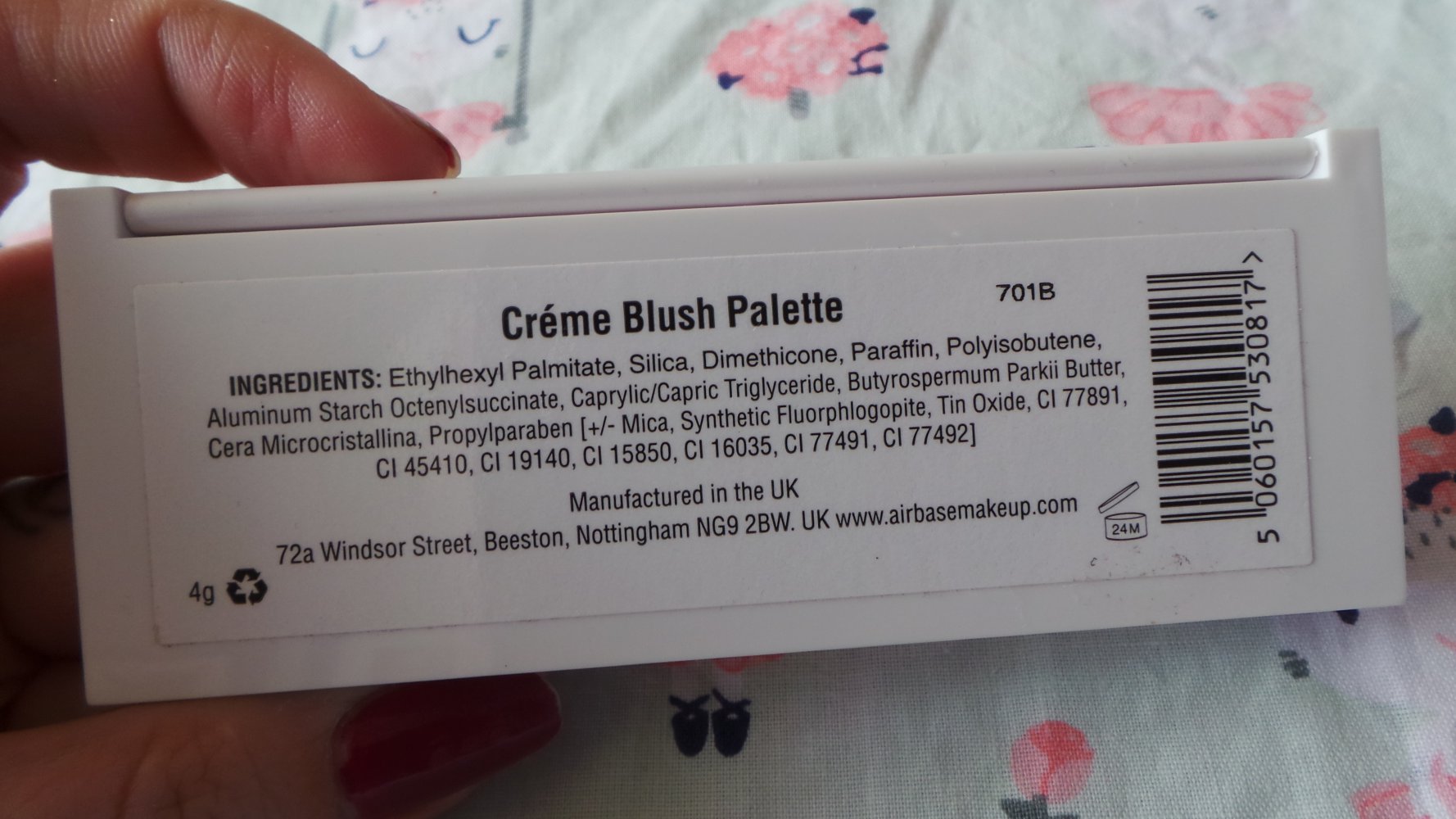 Airbase Creme Blush Palette Glossybox Make Up Kosmetik Schminke