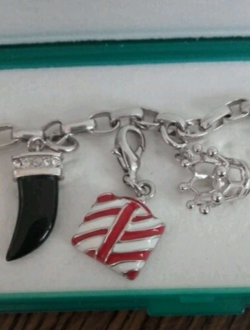 Charm, Anhänger, Rot weißes Geschenk