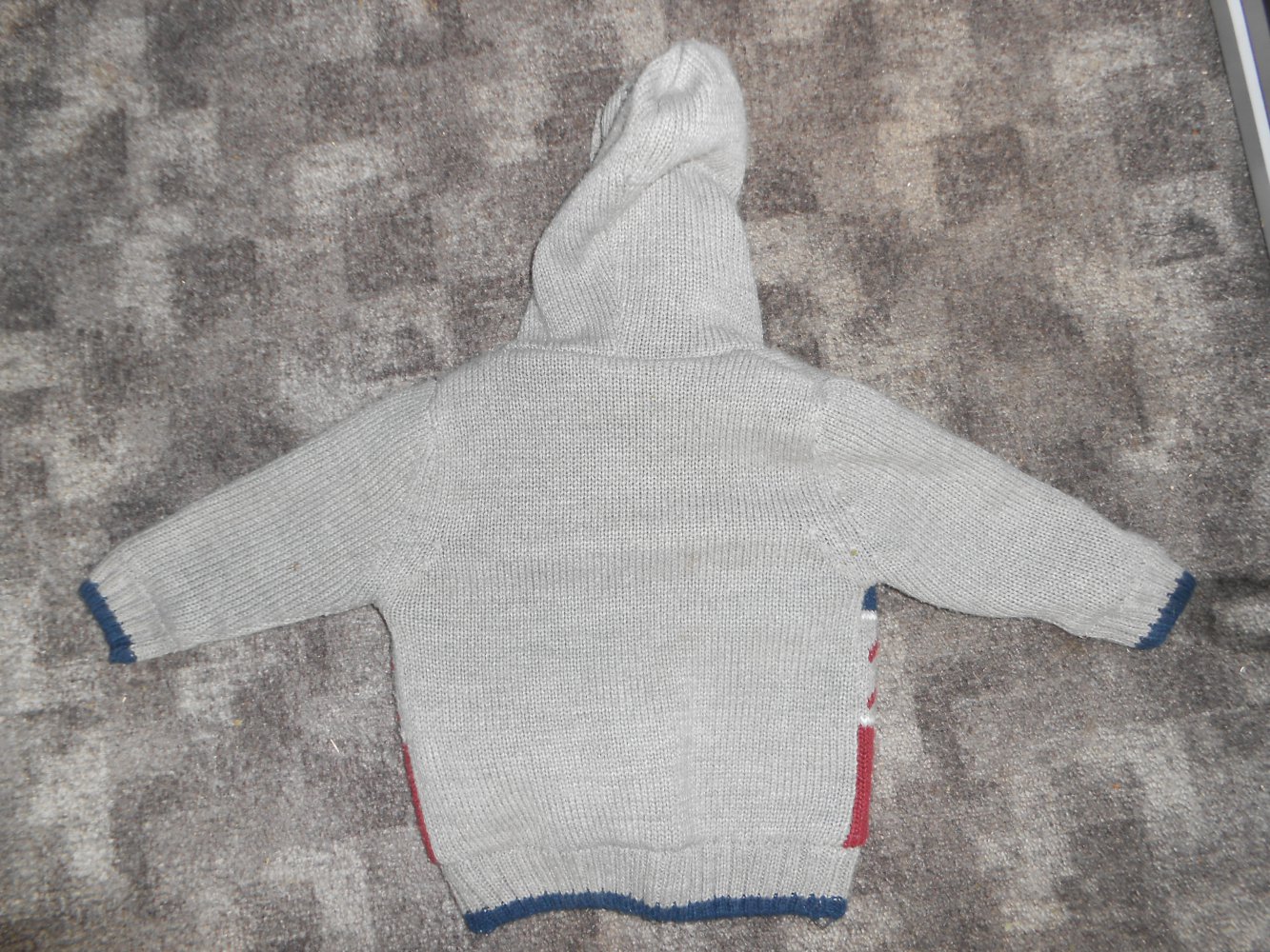 Winterjacke 62/68 lupilu grau blau Strick