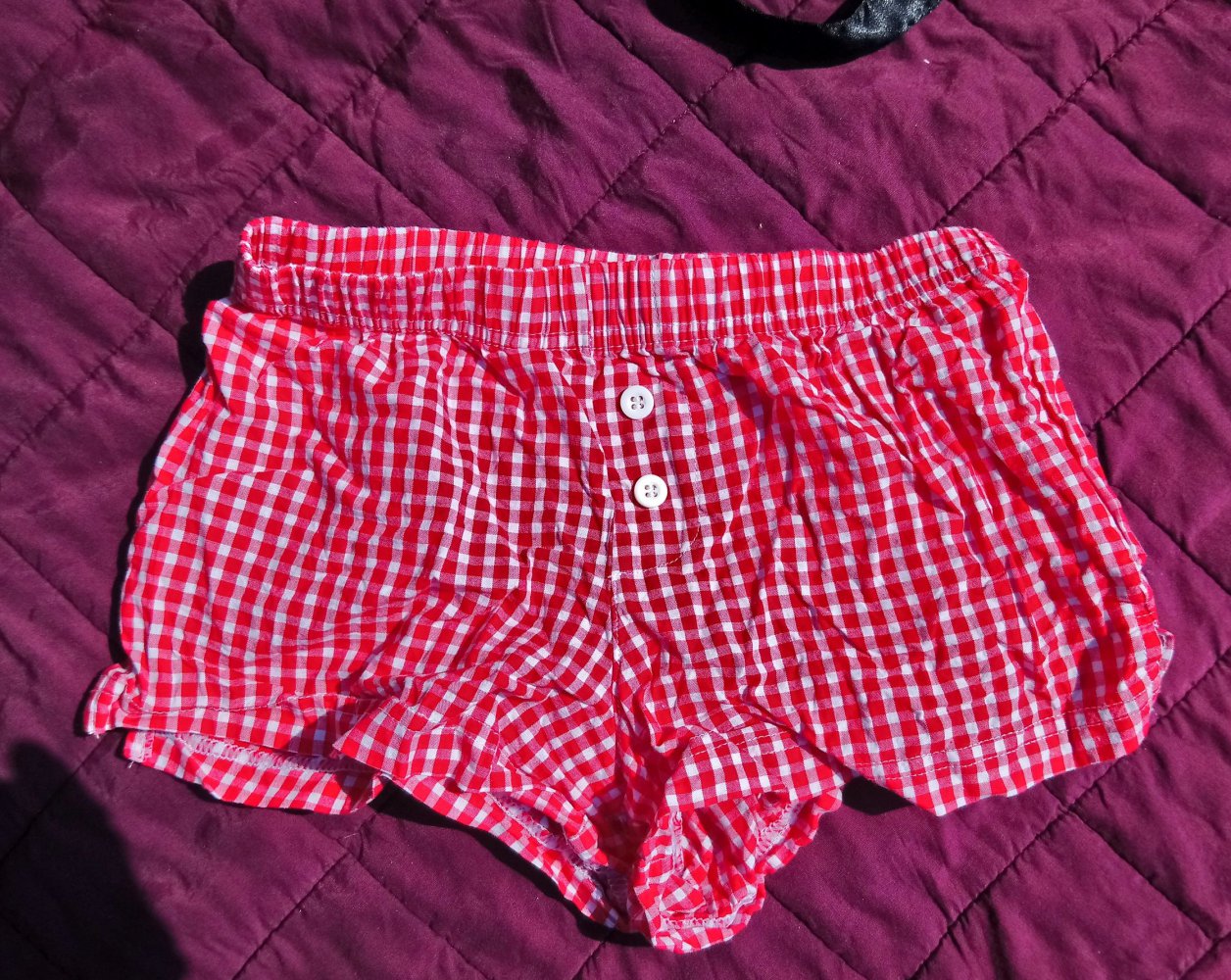 Shorts 128 Pocopiano rot weiß kariert