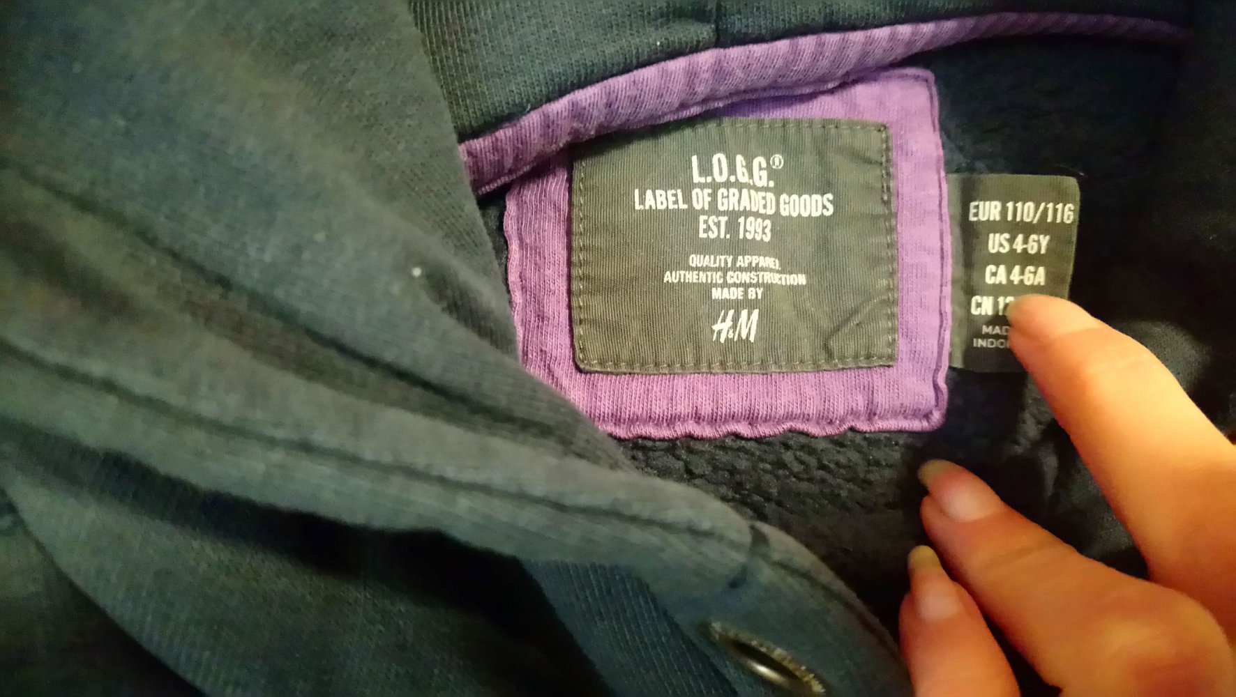 Hoodie Pullover blau H&M 110/116