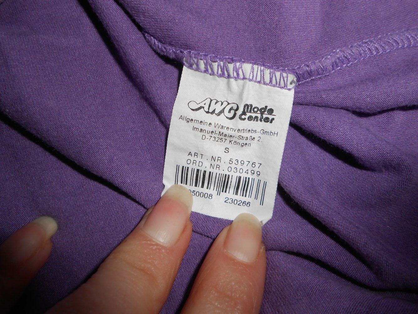 leichter Pullover lila S AWG