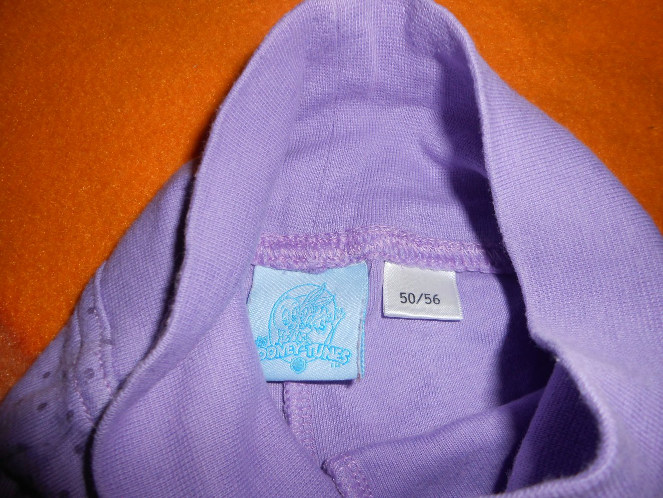 2 Leggings 50/56 lila looney tunes, lupilu 62/68 schwarz beige