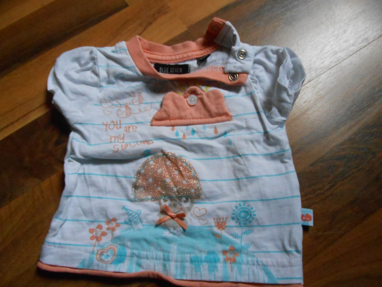 T-Shirt 56 Blue seven weiß orange