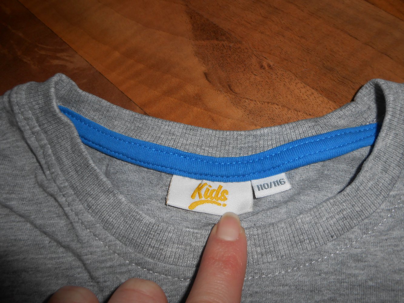 Pullover 110/116 grau mit Elch Kids