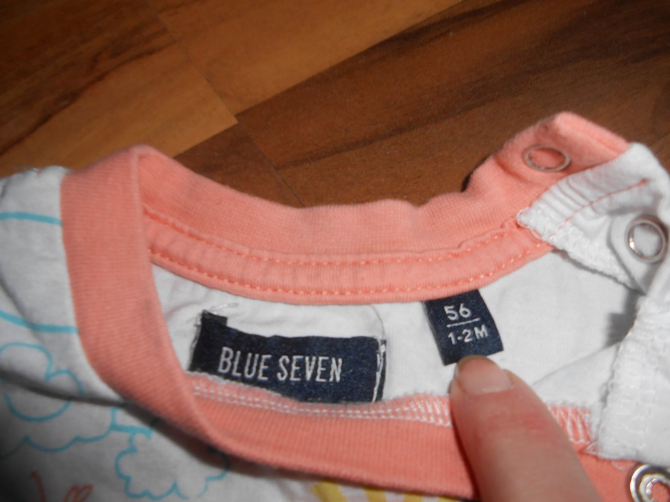 T-Shirt 56 Blue seven weiß orange