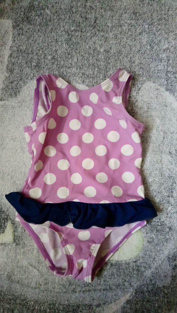 Badeanzug lila weiß sports 74/80 