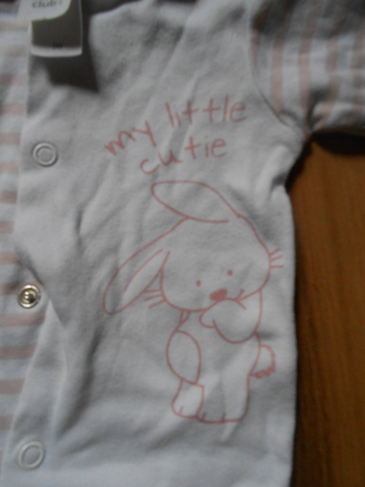 Schlafanzug weiß pink 50 C&A