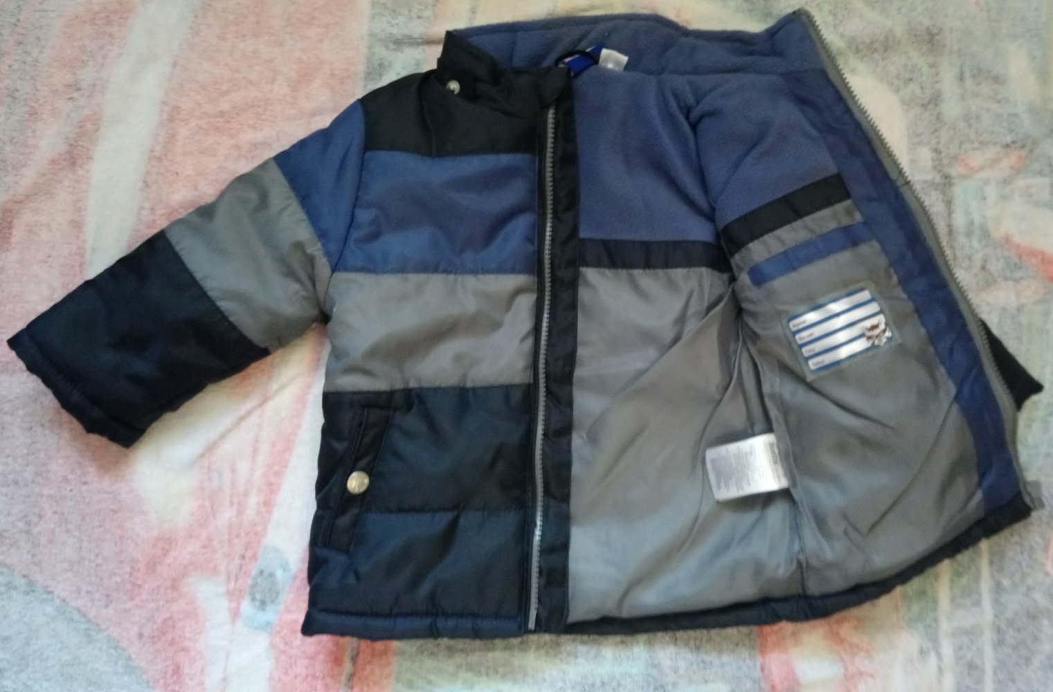 Winterjacke 86  blau grau lupilu