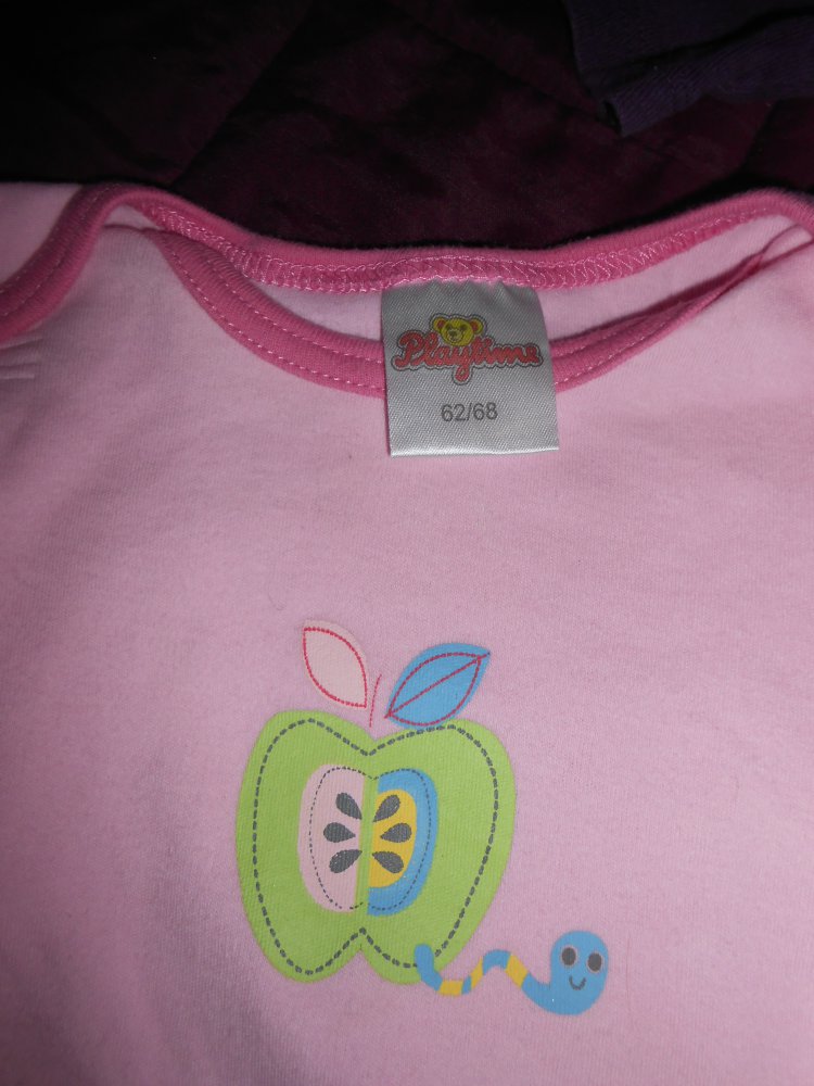 2 Bodys lila pink 62/68 lupilu