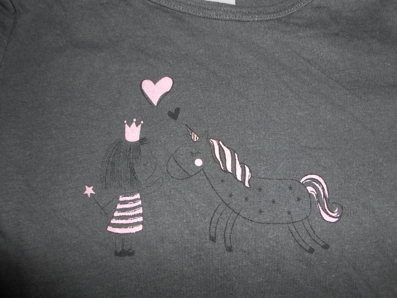 Pullover 62/68 grau Einhorn Poco Piano