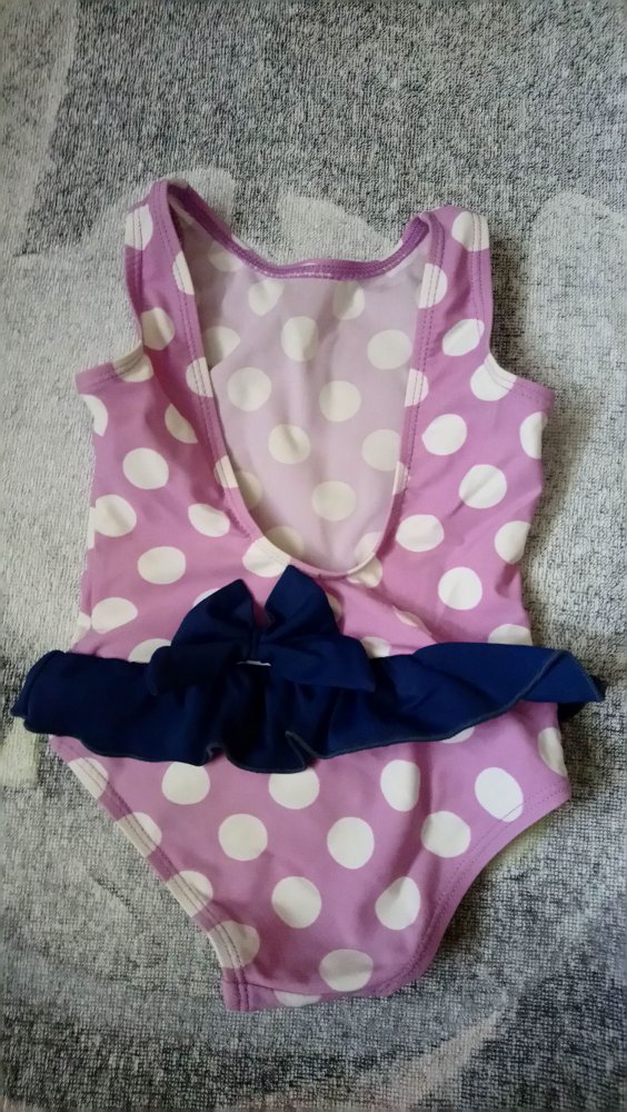 Badeanzug lila weiß sports 74/80 