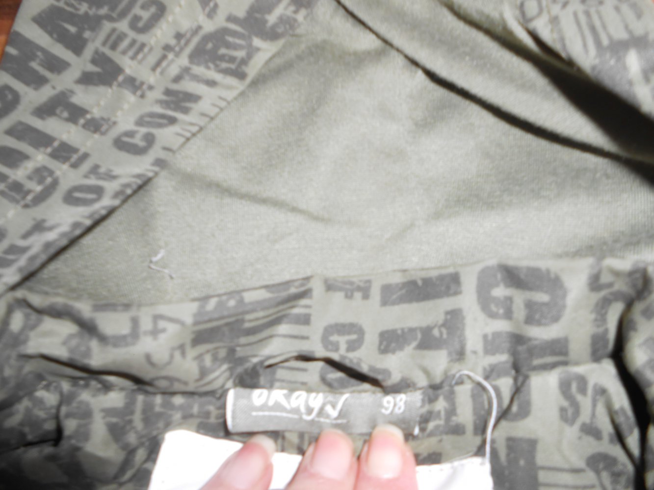Jacke dünn khaki 98 okay
