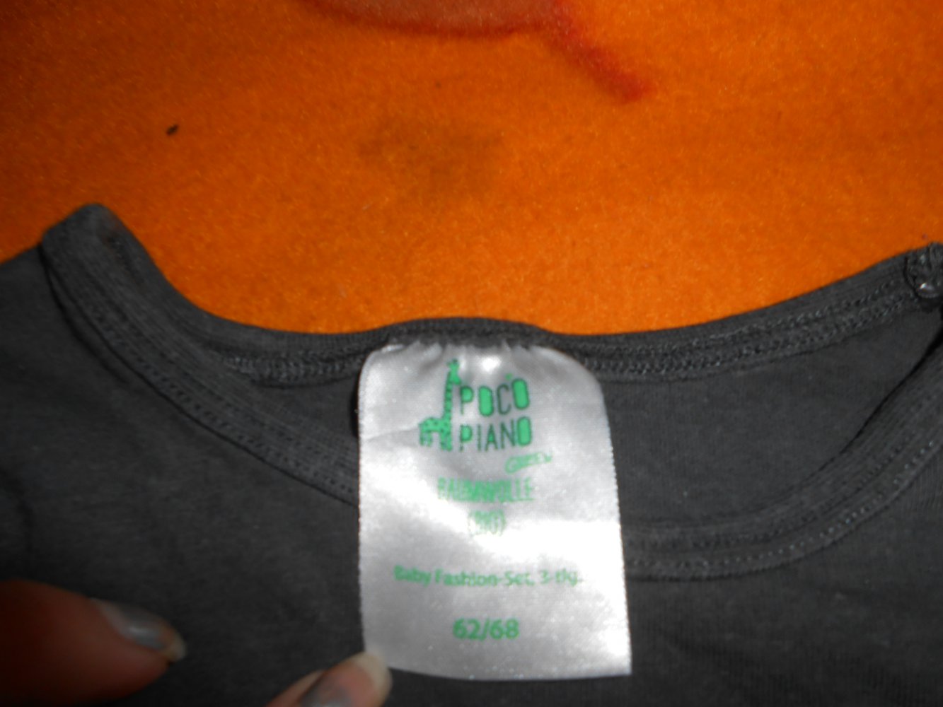 Pullover 62/68 grau Einhorn Poco Piano